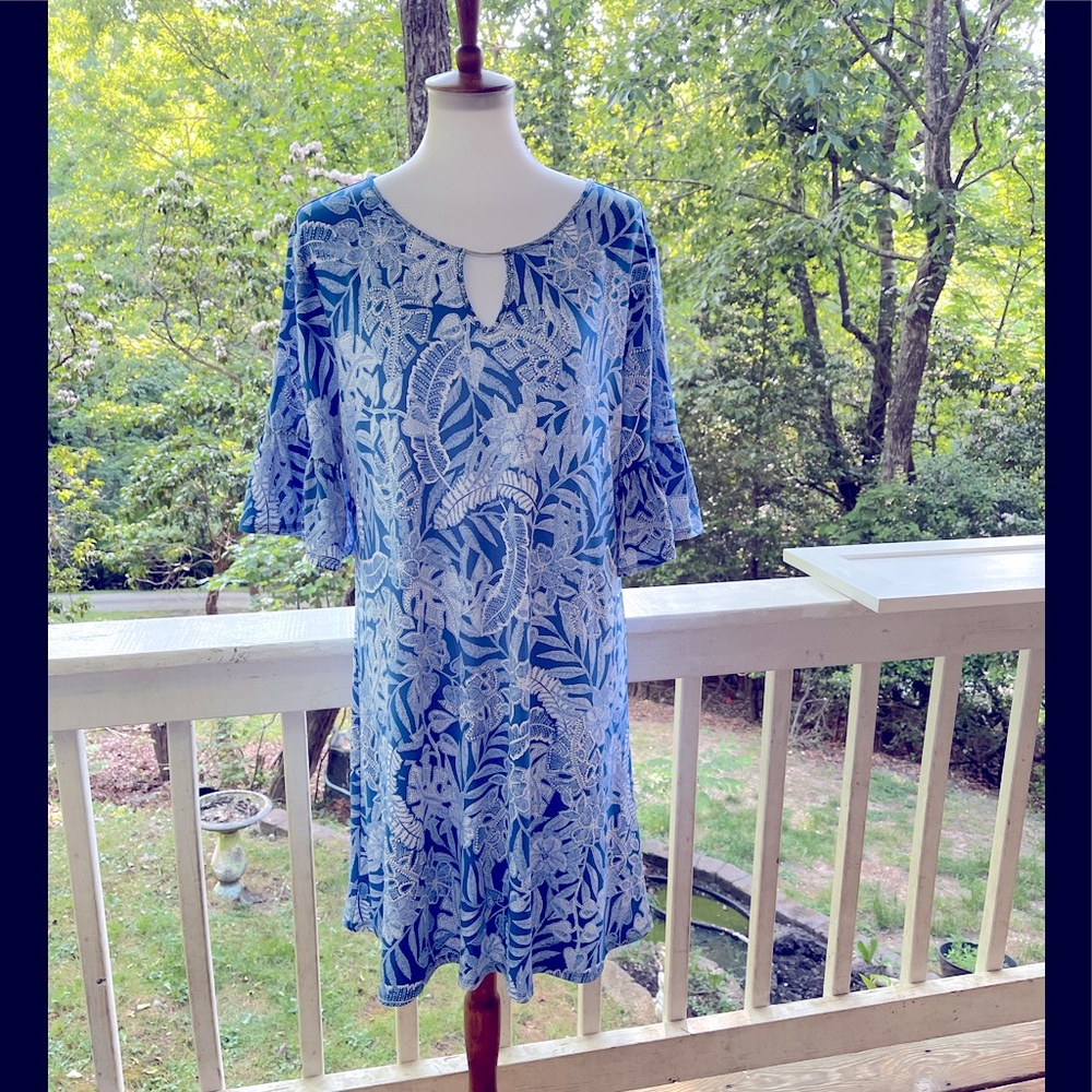 Ruby Rd. Tropical Print Dress XL FREE SHIP
